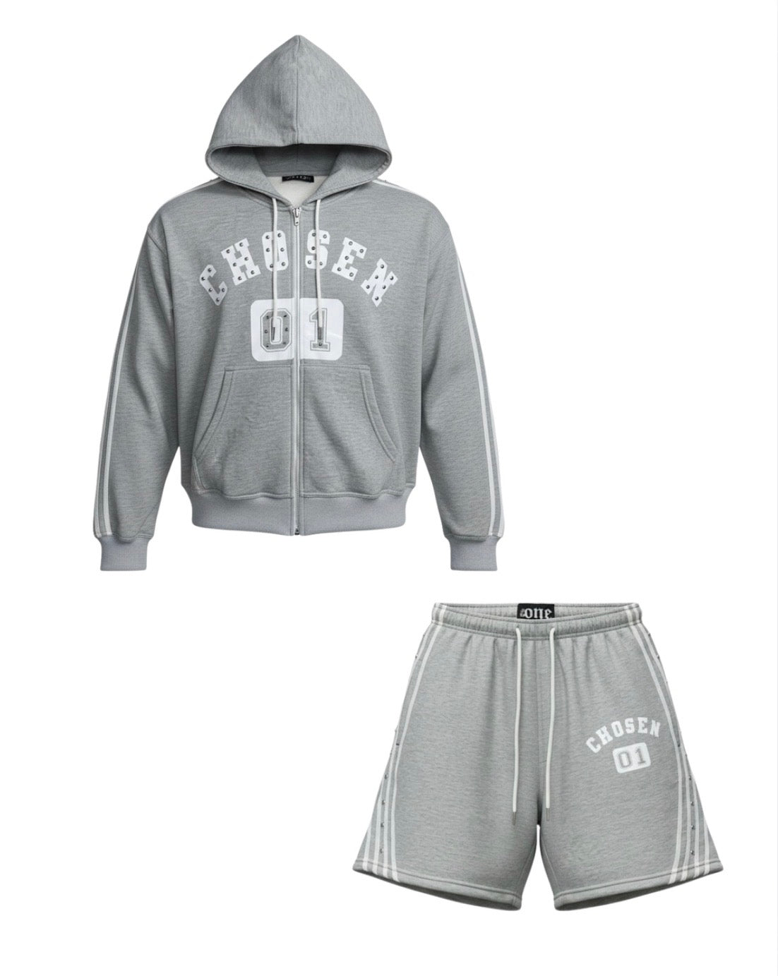 Grey Chosen 1 Shorts Set